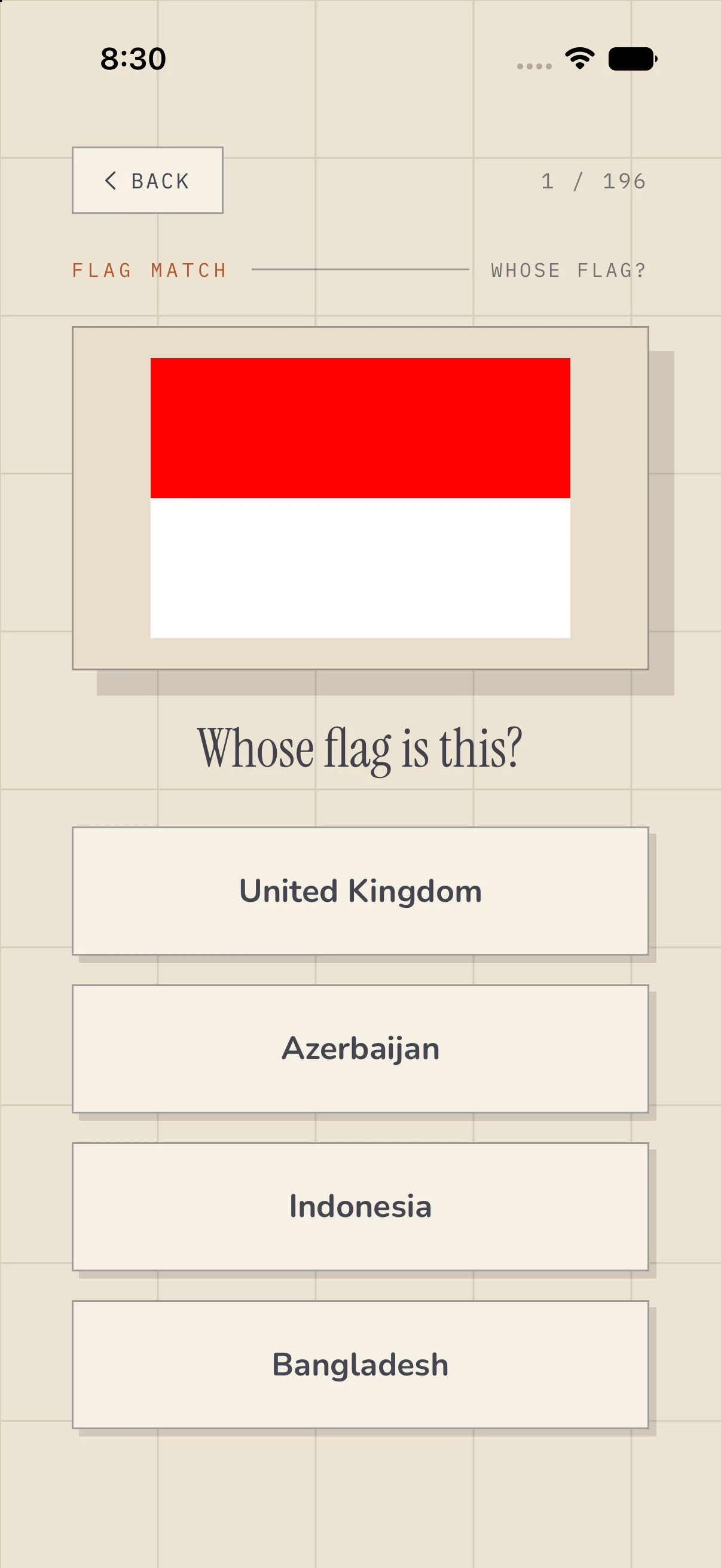 GeoKids Whose Flag on iPhone